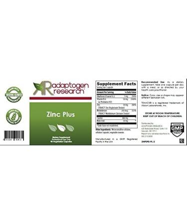 Zinc Plus | 30mg Bis-glycinate Chelate, Vitamin B6, Taurine & Malic Acid | Immune Support | 90 Veg Caps - Buy Online on GoSupps.com
