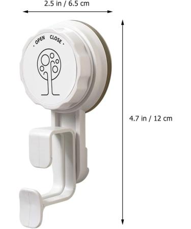 HONMEET Suction Cup Hook Coat Hook Key Holder for Wall Traceless Hooks Bathroom Hooks Bathroom Wash Pot Lid Holder Plastic Sucker Pads Storage Hooks Punch- Hook Tub White Washbasin Abs - Buy Online on GoSupps.com