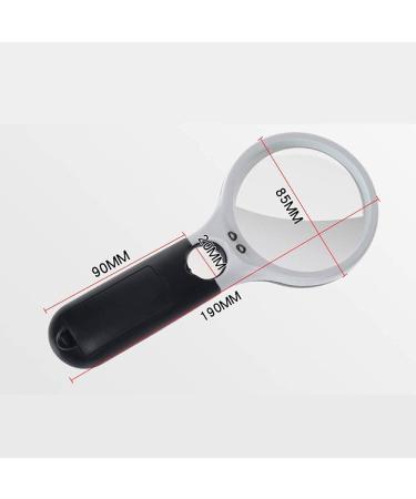 Magnifying Glass Led Lighted Magnifier for Handheld Reading at Night 10X High Definition Optical Lens for & Hobby Observation Black Lofty Ambition - Buy Online on GoSupps.com