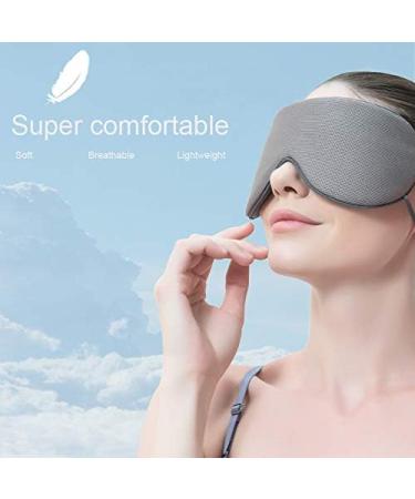 DMaos Super Soft Sleep Mask - Adjustable Strap, Milk Silk Material, Black + Gray - Buy Online on GoSupps.com