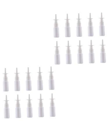 Beavorty 40 Pcs Mini Travel Bottles Sample Containers Travel Containers for Liquids Empty Refillable Spray Bottle Nasal Spray Direct Injection Bottle White Brine Direct Spray Bottle Colloid Size 2x2pcs Whitex2pcs