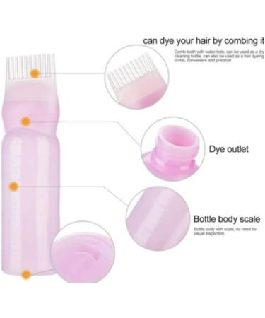 3PCS NEW 60ml White Purple Pink Dyeing Shampoo Bottle Oil Dispensing Comb Hair Dye Applicator Brush Hair Dye Brush Bottle Hair Colour Brush Hair Oil Bottle Dyeing Shampoo Bottle - Buy Online on GoSupps.com