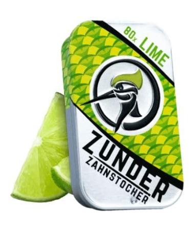 Tunder toothpick - toothpick with taste - perfect for gear cleaning or to get used to unpleasant habits + Heartforcards shipping protection (Lime)