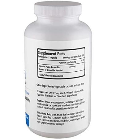 Nano Boswellia 250mg Supplement - Potent Boswellia Serrata Extract - 120 Veggie Capsules - Buy Online on GoSupps.com