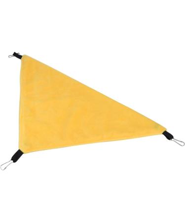 Small Pet Hammock Triangle Pet Cage Hammock Hanging Bed Cage Accessories for Hamster Squirrel Sugar Glider Guinea Pig Mice Rats Birds(Yellow) - Buy Online on GoSupps.com
