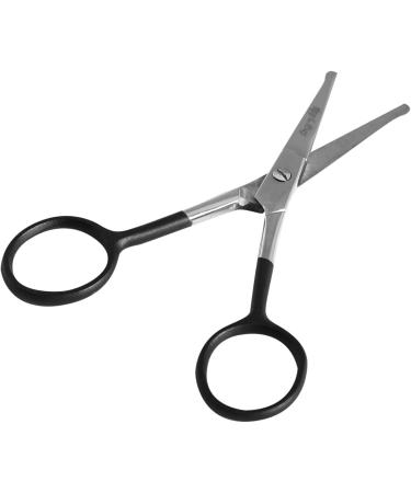Nose Hair Scissors with Rounded Tip - Perfect for Trimming Facial, Ear, and Eyebrow Hair | Black - Buy Online on GoSupps.com