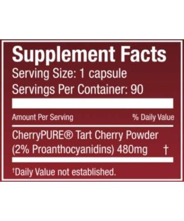 Montmorency Tart Cherry 480mg Supplement 90 Count x 2 | Non-GMO & Gluten Free | Supports Joint Health - Buy Online on GoSupps.com