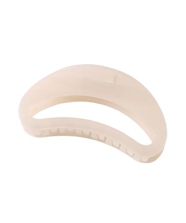 Women Hair Claw Hollow Geometric Semicircle Shape Hair Clip Strong Grip Back Head Large Volume Hair Clamp White