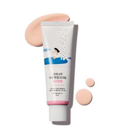 ROUND LAB Birch Juice Moisturizing Tone Up Sunscreen 50mL  No White Cast  Strong UV Protection  Moist Essence Type  Ocean Friendly-Reef Safe  1.69 Fl Oz (Pack of 1)