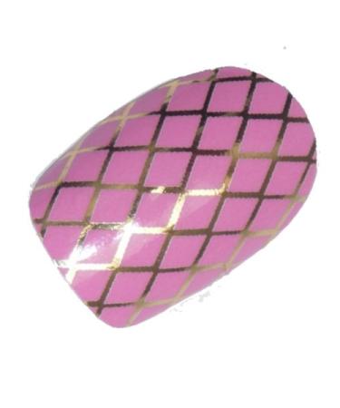 Chix Nails Nail Wraps Pink Gold Chrome Fishnet Fingers Toes Vinyl Foils