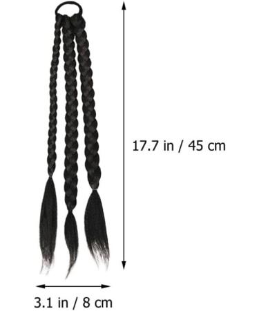 Ipetboom Braids 1pc Long Ponytail Extension Braided Ponytail Extension Braid Extensions Long Braided Ponytail Synthetic Hair Piece Ponytails Black1 - Buy Online on GoSupps.com