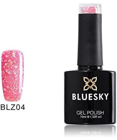 Bluesky Gel Nail Polish PINK GLITTER Pink Multi Glitter Diamond Sparkle Spring Summer Color BLZ04 UV LED Soak Off 10ml - Buy Online on GoSupps.com