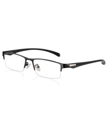 Reading glasses and sun for women/men reading glasses UV400 Anti-Glare Eye Strain Blocker glasses spring hinge readers with metal frames (color: Black Size: +0.75) +0.75 Black