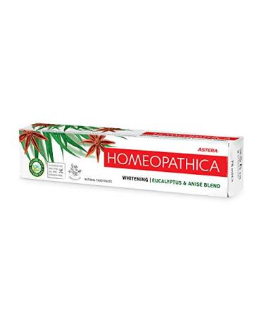 ASTERA HOMEOPATHICA WHITENING Toothpaste with Eucalyptus & Anise blend 75ml
