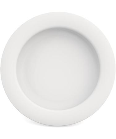 Ornamin 20cm White Melamine Plate with Sloped Base (Model 902) | Non-Slip Eating Aid Plate Guard - Buy Online on GoSupps.com