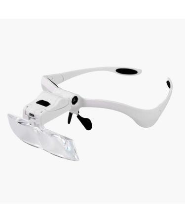 Magnifiers High-Definition Head-Mounted Old Man Reading Maintenance Glass High-engrave Carving Glasses Eyewear Eyelash Beauty Eyelashes Glass with Light Ultra-Light Portable Five-g