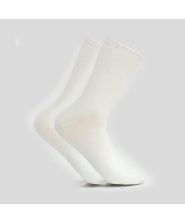 Medical Unisex Diabetic Socks - 100% Pure Egyptian Cotton for Allergies & Psoriasis - 2 Pairs (Size FIt: Men's 8-12, Women's 9-13) - Buy Online on GoSupps.com