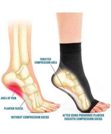 Buy Seautier Anti-Fatigue Compression Socks - Copper-Soaked & Magnetic - Bamboo Fiber for Plantar Fasciitis Relief (L-XL Black) - International Shipping - Buy Online on GoSupps.com