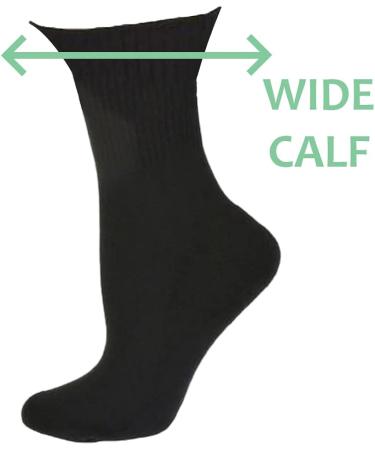 Sierra Socks Diabetic Hi-Ankle Cotton Socks - Ribbed & Wide Calf, Arthritic Cushioned, Arch Support - Blue Atoll/Golden/Grape - Buy Online on GoSupps.com