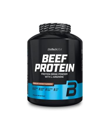 BioTechUSA Beef Protein 87% Hydrolysed Protein Peptide Formula Lactose & Gluten-Free Low-Fat Sugar-Free Paleo Diet-Friendly 1816g Chocolate-Coconut Chocolate-Coconut 1816 g