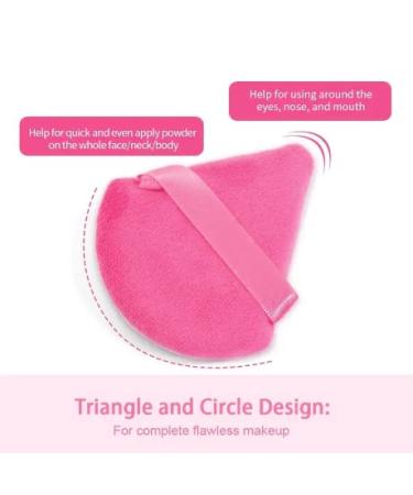 12 Pieces Triangle Powder Puff Set - Soft Makeup Sponge for Face & Body | Perfect for Loose & Setting Powder | Ideal Cosmetic Foundation for Women - Buy Online on GoSupps.com