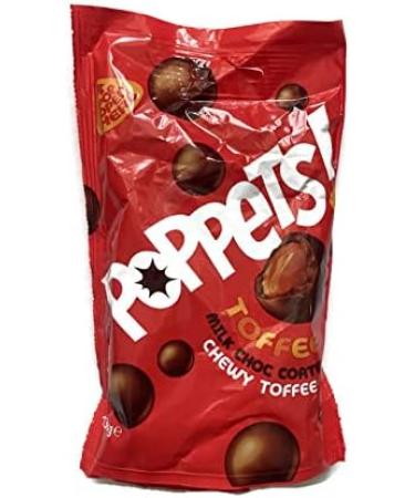 Poppets Toffee Milk Chocolate & Chewy Toffee 4 Bag Bundle - Buy Online on GoSupps.com