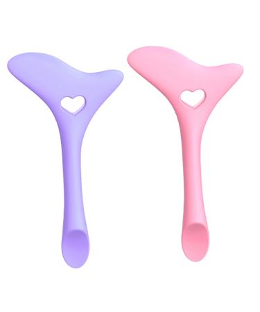 NOLITOY 2 pcs Assistant Up Eyeshadow Miss Helper Face Makeup Eyelash Guard Drawing Girl Wing Stencils medium Assorted Color