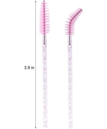 Obahdirry Disposable Crystal Rod Eyelash Brush Portable Eyelash Curler Makeup Brush (Pink) - Buy Online on GoSupps.com