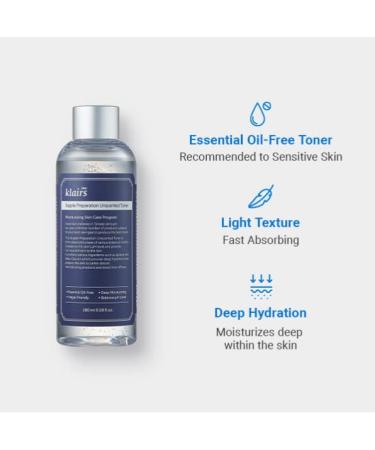 Dear Klairs Supple Preparation Unscented Toner - 180ml | Hydrating Skin Care Essential - Buy Online on GoSupps.com