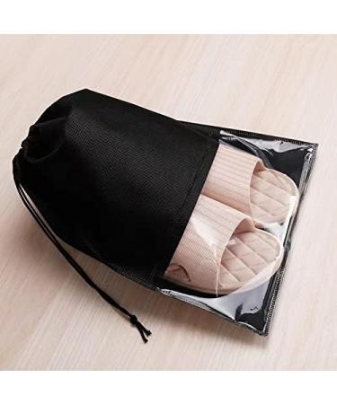 SHENGQIDZ 5 Pack Portable Travel Shoe Bag, Space-Saving Dust-Proof Storage (13 x 17.32 inch) - Black - Buy Online on GoSupps.com