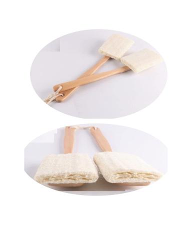 Oillgkori All-Natural Loofah Body Brush with Long Wooden Handle - Exfoliating Luffa for Shower, Bath, Spa - Buy Online on GoSupps.com