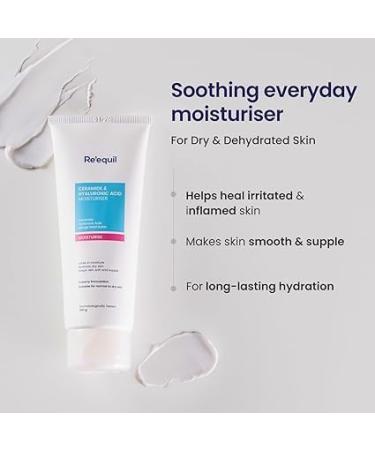 RE E_QUIL Ceramide & Hyaluronic Acid Moisturizer | Long-Lasting Hydration & Barrier Repair Cream for Normal to Dry Skin | 100g  - Buy Online on GoSupps.com