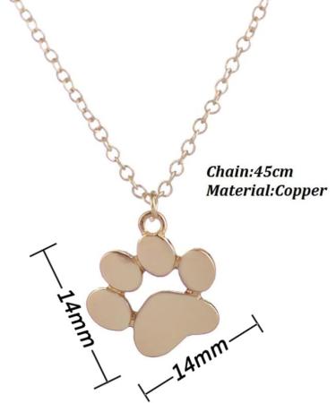 JOCXZI Dog Paw Cat Panda Necklace (Gold + Silver) Lovely Animal Choker Pet Necklace Dog Cat Paw Necklace Paw Print Pendant Chain Pet Dog or Cat Memorial Necklace - Buy Online on GoSupps.com