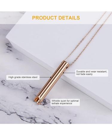 Mindful Breathing Necklace | Stress Relief & Anxiety Relief | Gold Necklace for Men & Women - Buy Online on GoSupps.com