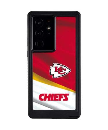 Skinit Waterproof Phone Case Compatible with Samsung Galaxy S22 Ultra - Officially Licensed NFL Kansas City Chiefs Design Red