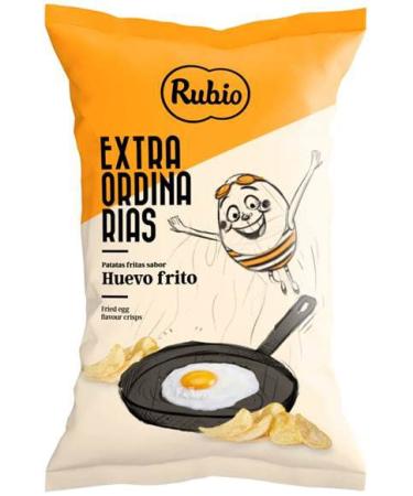 Buy 9-Pack Rubio Chips - Vegan & Gluten-Free Fried Egg Flavor - Large Spanish Potato Chips - 115g Snack Bags for International Shipping - Buy Online on GoSupps.com