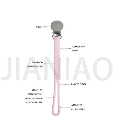 JIANIAO Silicone Pacifier Clip - One-Piece Beaded Design, 100% Silicone Strap for Pacifiers, Teethers & Toys - Buy Online on GoSupps.com