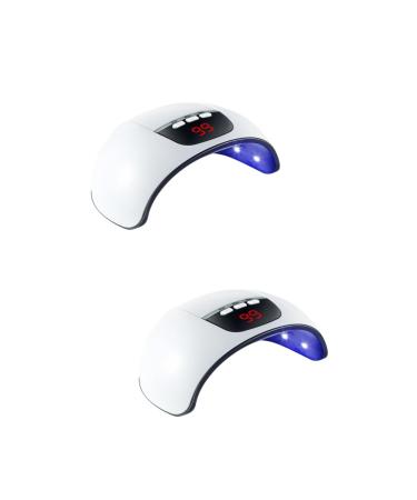 DOITOOL 2pcs Nail Lamp Uv Nail Dryer Led Nail Professional Nail Art Tools Nail Dryer Machine Nail Polish Dryer Nail with Led Display Professional Nail Dryer Lamp White Quick Heat Gel
