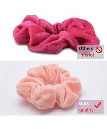 20 Pieces Velvet Hair Scrunchies | Colorful Elastic Hair Ties for Girls & Women | Premium Hair Accessories - Buy Online on GoSupps.com