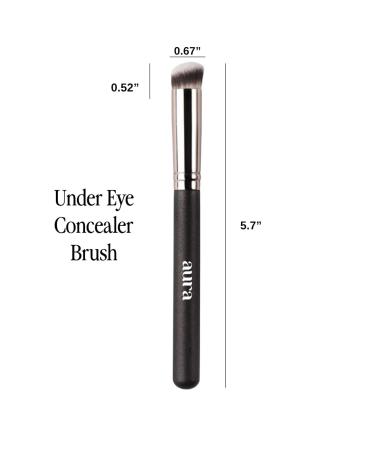 Concealer Brush by Aura | Under Eye & Nose Contour Tool for Perfect Concealing Blending & Buffing | Versatile Applicator for Flawless Finish in Powder Liquid & Cream Cosmetics - Buy Online on GoSupps.com