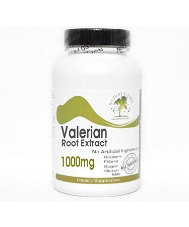 Valerian Root Extract 1000mg 200 Capsules - No Additives Naturetition Supplements