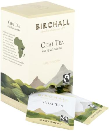 Birchall Tea Bags Virunga Chai Discover the Bold and Exotic Taste of Virunga Chai Tea 6 Boxes of 25 Enveloped Plant-Based Tea Bags - Buy Online on GoSupps.com