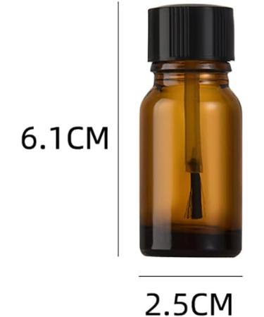 JIHUOO 5-Pack 10ml Glass Nail Polish Bottles with Brush - Empty Nail Polish Containers for DIY & Professional Use - Buy Online on GoSupps.com