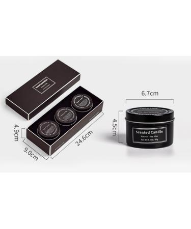 Scented Candle Gift Kit - Aromatherapy Soy Wax for Stress Relief & Relaxation | Perfect for Home Women Festivals Bath & Yoga | Black Tinplate Jar - Buy Online on GoSupps.com