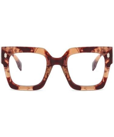 Shop Blue Light Blocking Pink Square Reading Glasses - Anti UV Oversized Computer Eyewear - Buy Online on GoSupps.com