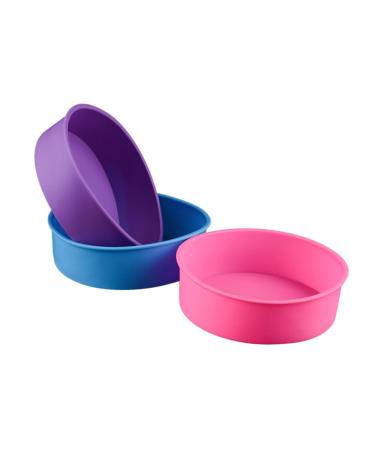 Zerodeko 9 Pcs Silicone Cupcake Liners Blue Shot Glasses on Chain Circle Silicone Mold Mini Paper Cups Circle Baking Mini Cake Pan Round Silicone Molds Cake Mold Baking Mold Earth Tones 17 17 5.5cmx3pcs
