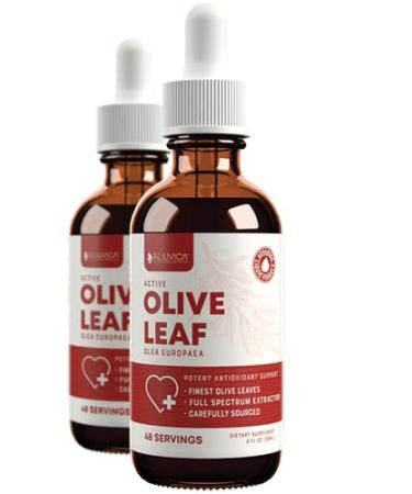 Rejuvica Active Olive Leaf Extract | Naturally Occurring Oleuropein Liquid Drops for Immune & Heart Support | Fast-Absorption, Vegan, Alcohol-Free | 4 fl oz