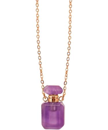 Oil Diffuser Bottle Pendant Necklace - Stainless Steel Chain Choker for Women | Aromatherapy Jewelry - Buy Online on GoSupps.com