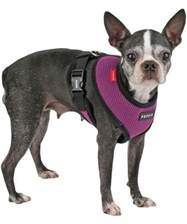 Puppia Dog Harness for Small & Medium Dogs - Soft & Colorful - Atani Training Harness in Purple XS - Dual Use as Puppy Dish - Buy Online on GoSupps.com