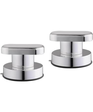 2 Pcs Bathroom Shower Glass Door Suction Cup Safety Knobs Handle Wall Mounted Handrail Grip Tub Shower Handle (Silver Color) - Buy Online on GoSupps.com